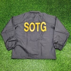 Vintage SOTG US Marine-Corps Coach Jacket M/L 22x27 Military Extra Baggy